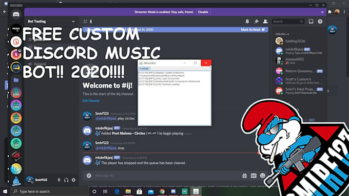 create custom music bot for your discord server