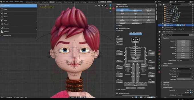 2d 3d model rig fix sculpt 52 arkit blendshape blender cc4 c4d zbrush ...