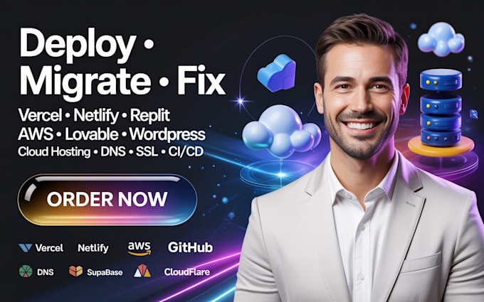 deploy migrate vercel to netlify, hipaa replit to aws cloud lovable to wordpress