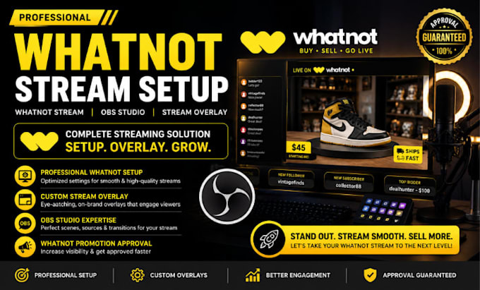 setup lag free whatnot stream  for smooth live selling sessions