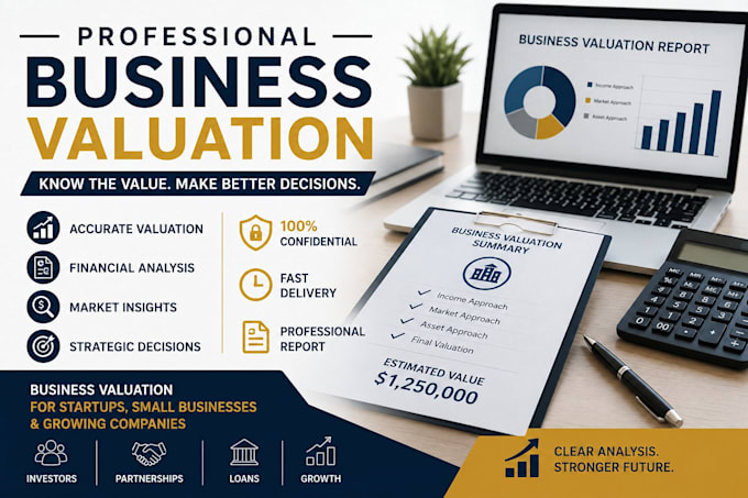do professional business valuation report and financial analysis
