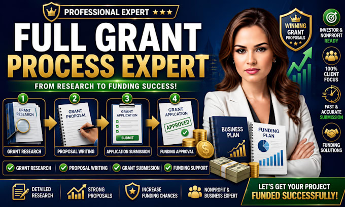 handle full grant process from research to grant submission