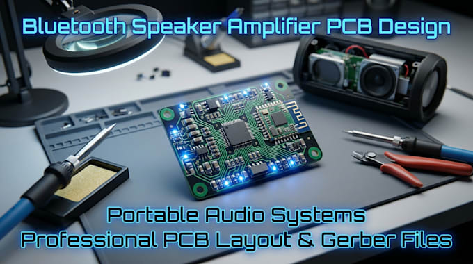 develop bluetooth speaker amplifier pcb for portable audio systems