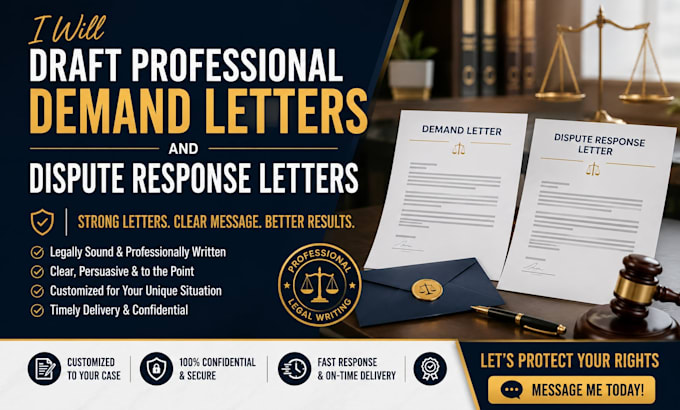 draft professional demand letters and dispute response letter