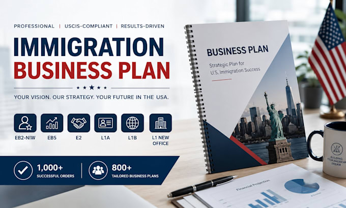 write visa business plan for e2 eb2 niw eb1 and l1