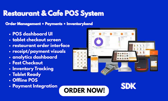 build cafe or restaurant pos software with order management