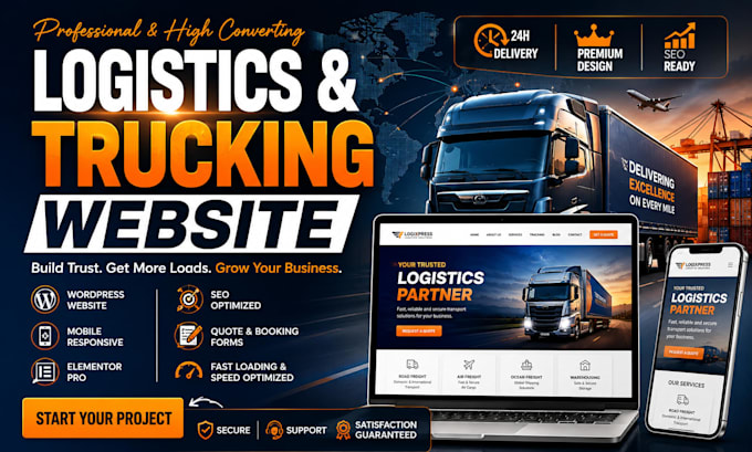 build logistics trucking cargo freight dispatch website