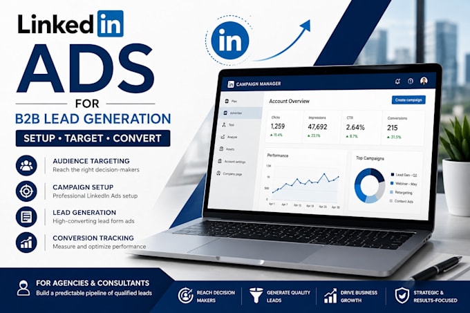 setup linkedin ads for b2b agencies and consultants