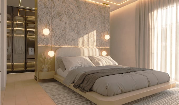 design and render your bedroom interior