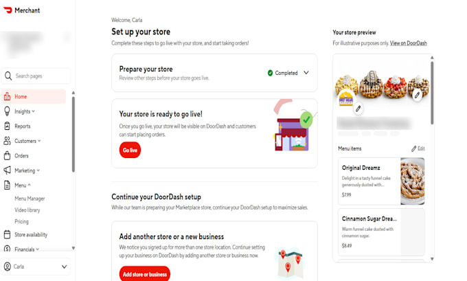 do restaurant menu data entry for ubereats, doordash and grubhub