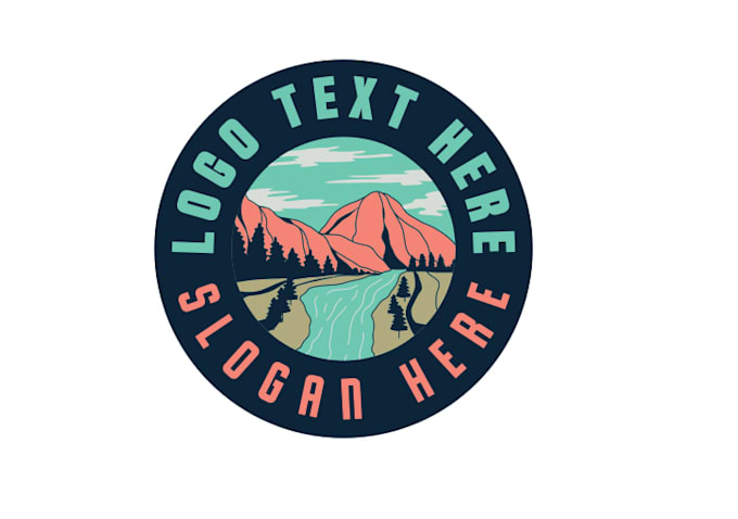 design a modern lake and nature logo