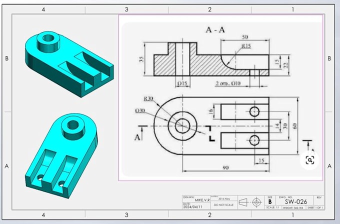do technical drawing for manufacturing in solidworks