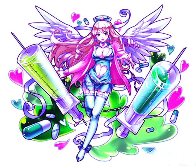 make an original anime character in a cute style
