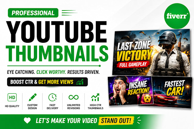 eye catching youtube thumbnails, make pro thumbnail