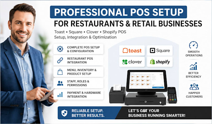toast pos setup square pos clover pos shopify pos restaurant pos integration