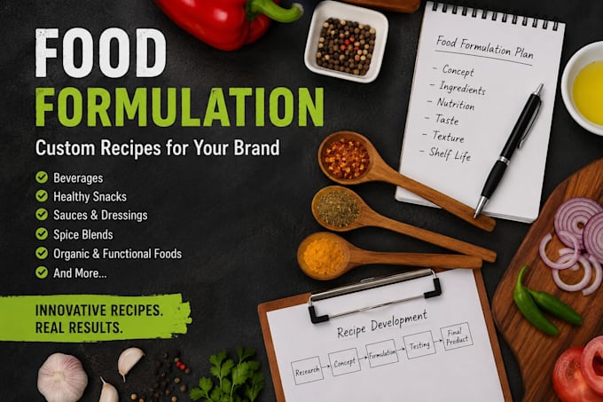 create custom food formulations and beverage recipes