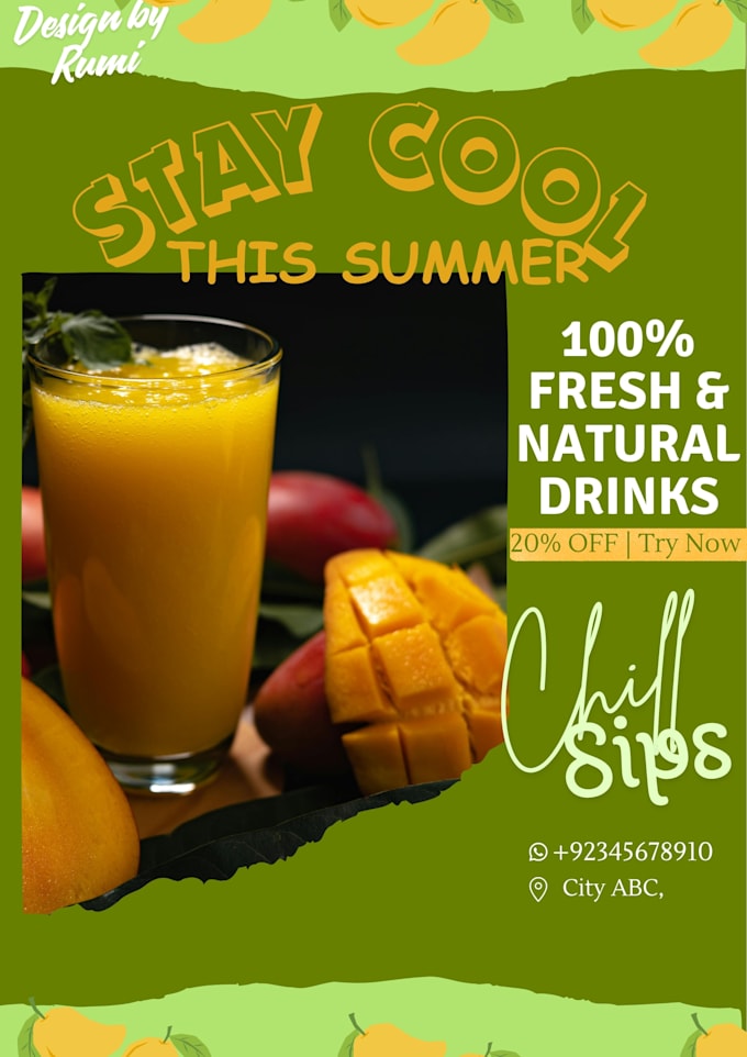 make modern food poster design