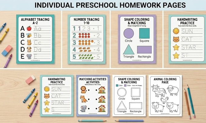 design printable preschool activity worksheets