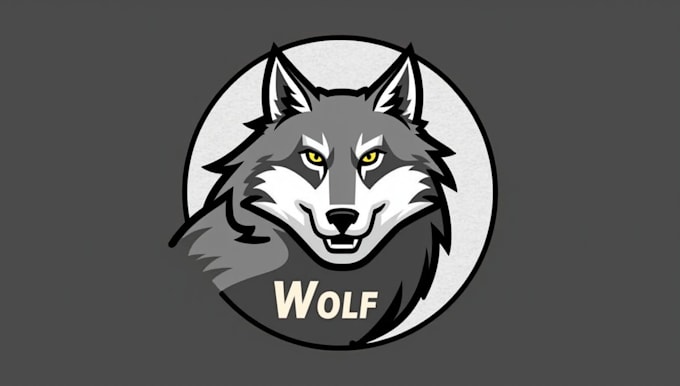 do unique wolf logo design for your brand