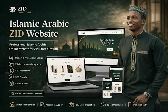 create professional islamic arabic zid websites for business