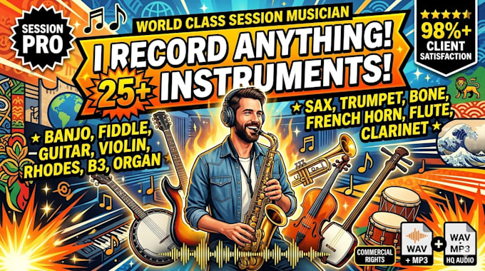 record professional reggae and ska brass horn sections