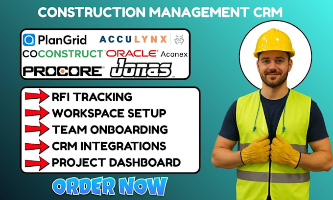 setup procore coconstruct oracle aconex plangrid jonas construction acculynx