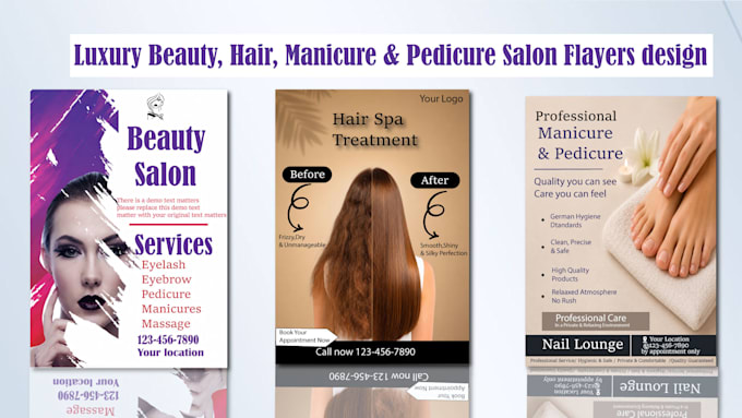 professional salon flyer design