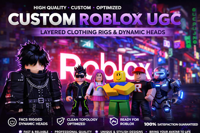 create realistic roblox dynamic heads and ugc character bundle