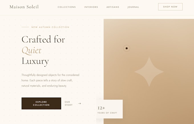 design a modern ai landing page, saas website UI, startup website