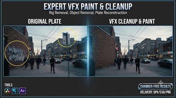 professional roto, cleanup and object removal for vfx