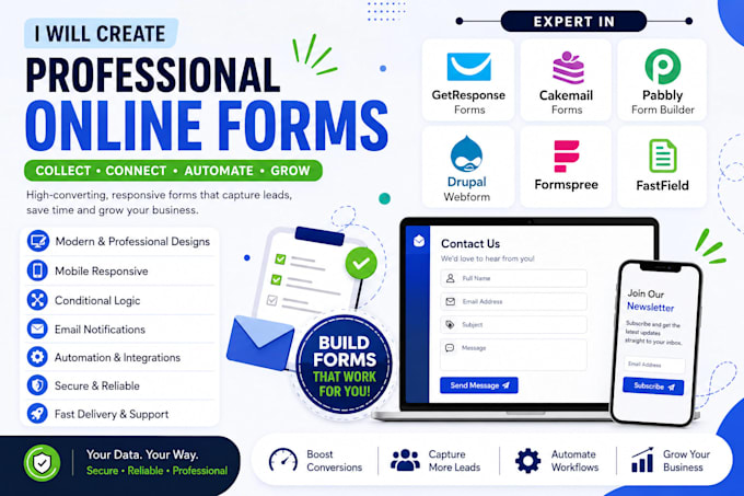 getresponse forms cakemail forms pabbly form builder drupal webform formspree f
