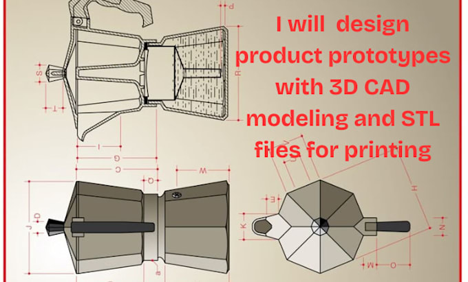 Design product prototypes with 3d cad modeling and stl files for ...