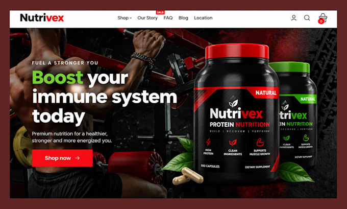 design health supplement shopify store supliful supplement website