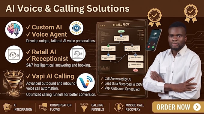 build custom ai voice agent, retell ai receptionist, vapi ai calling agent