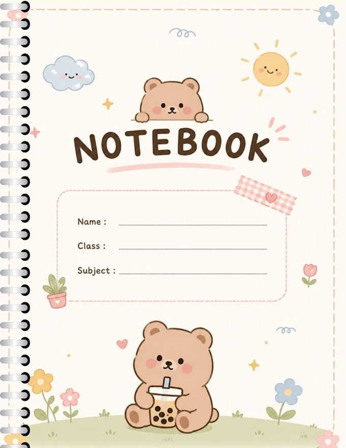 design custom and aesthetic notebook covers