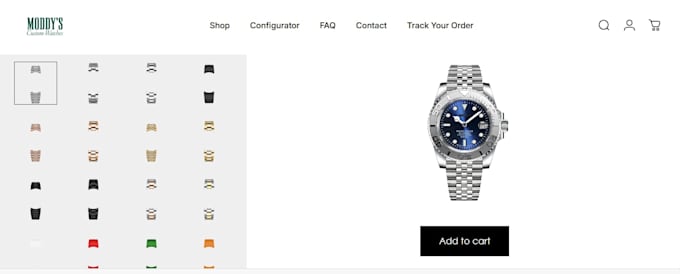 integrate kickflip customizer for watches on shopify