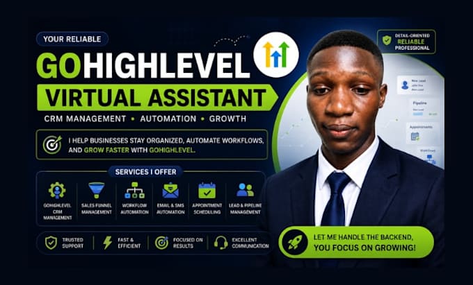 be your gohighlevel virtual assistant and CRM manager