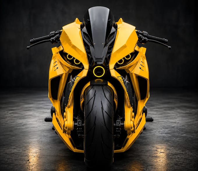 create realistic 3d motorcycle model rendering animation and 3d printing design