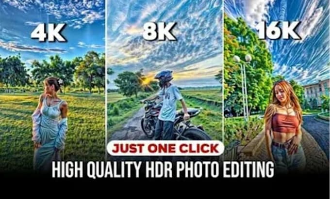 do realistic editing, enhance and background replacement for your photo with ai