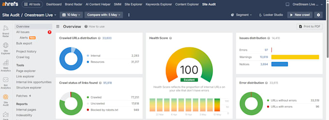 do full technical SEO audit and report