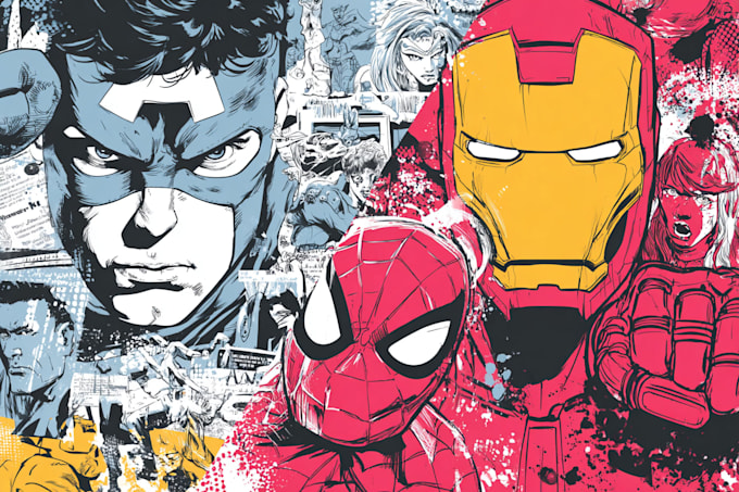 comic book illustration with comic book illustrator