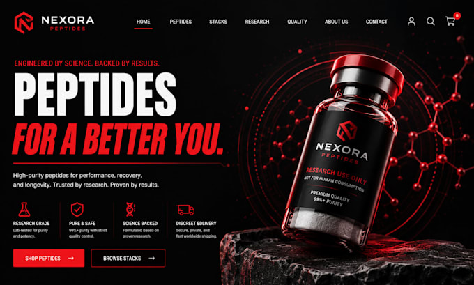 peptide website research peptide store supplement website nutraceutical