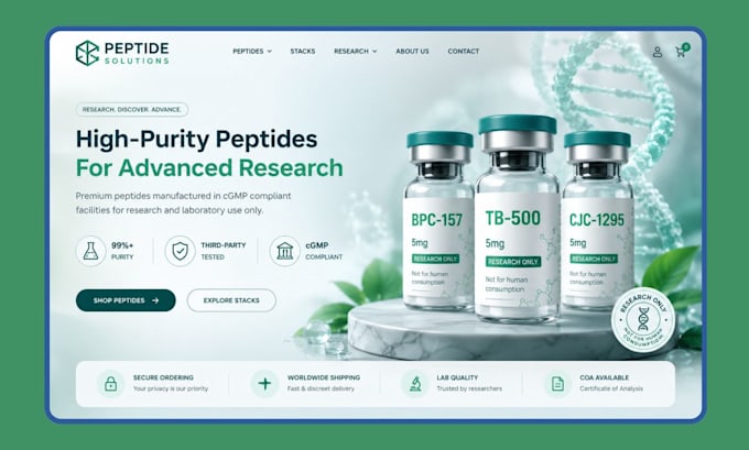 build peptide website research peptide peptide store supplement website