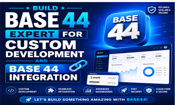 build base44 expert for custom development and base 44 integration