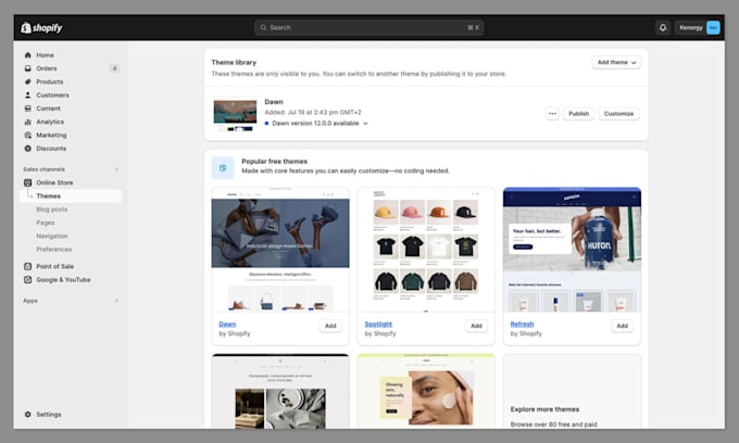 setup shopify app integration on your shopify store