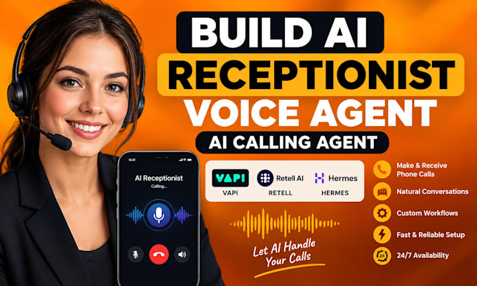build ai voice agent ai receptionist vapi retell ai calling agent n8n make com