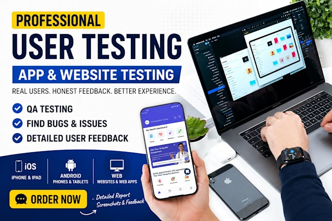 do app testing and website testing with detailed QA user feedback