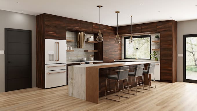 redesign and render yout kitchen from existing 2020 design files