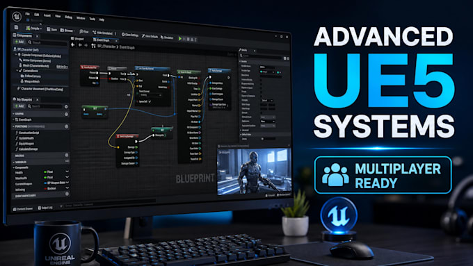 develop unreal engine 5 multiplayer games and ue5 blueprints gameplay