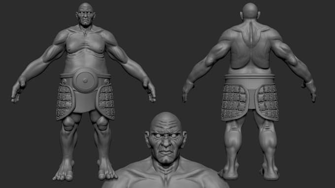 create miniature character sculpt, figurine stl design for resin printing